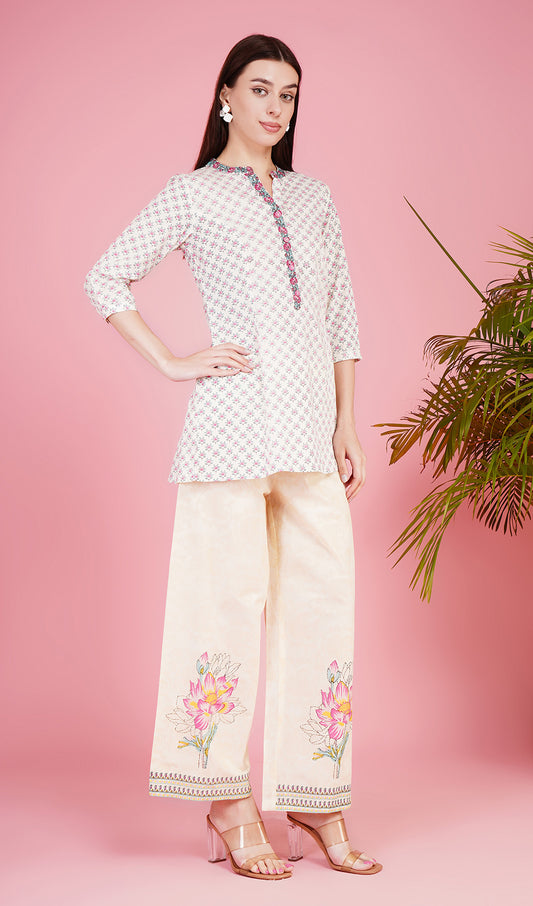 Lotus Light Ivory Kurta Set