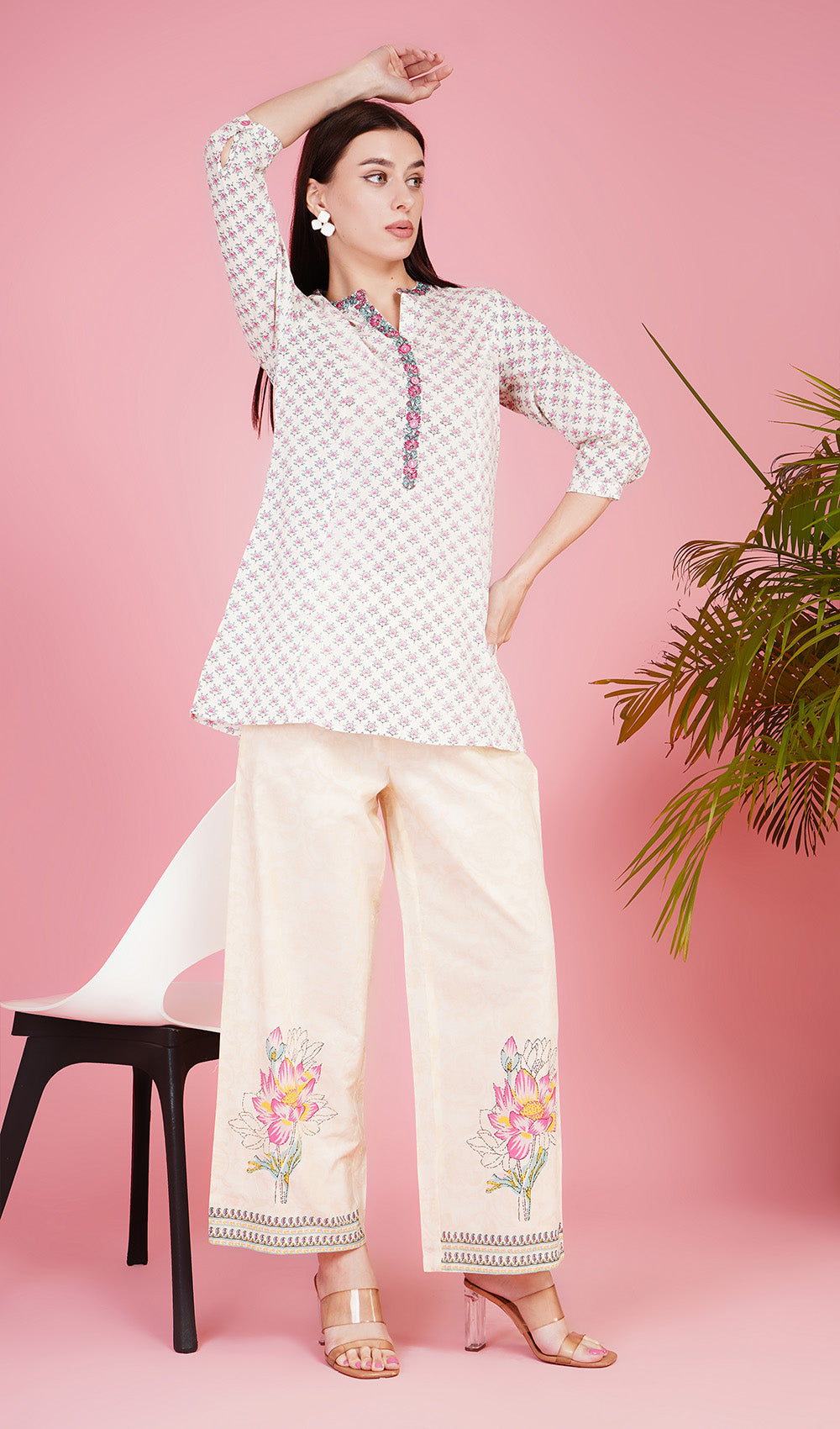 Lotus Light Ivory Kurta Set