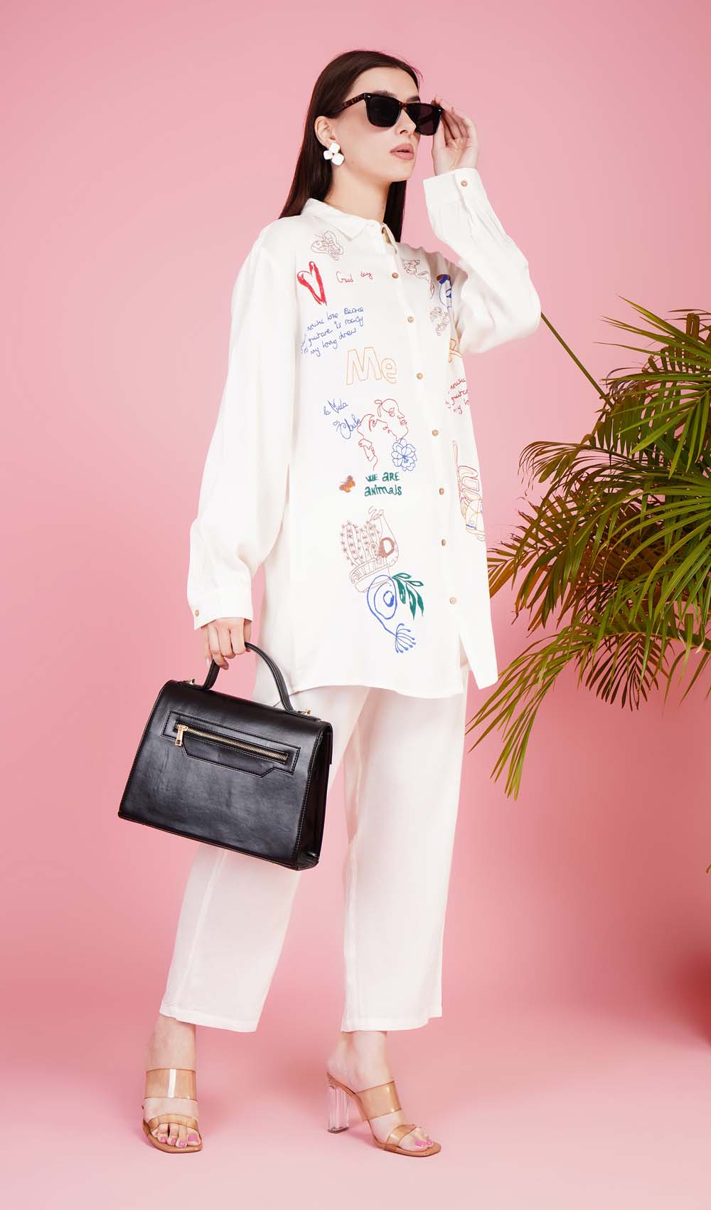 Cypress Charm Off-white Co-ord Set