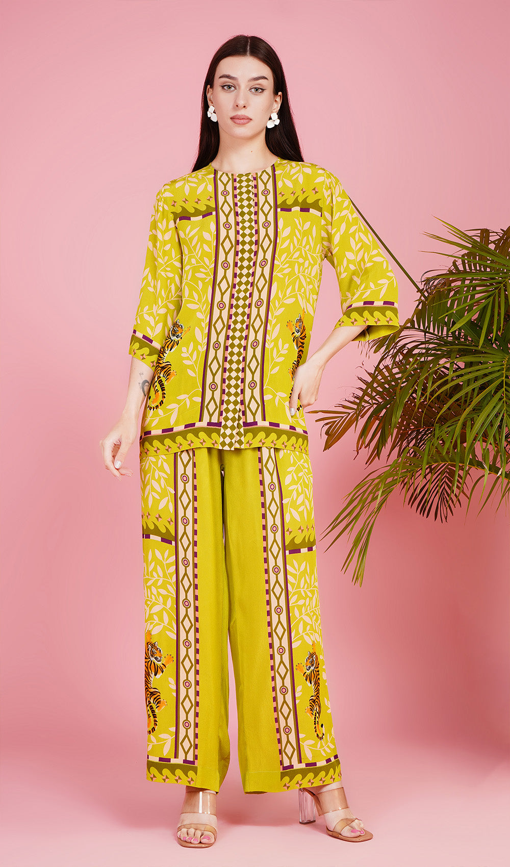 Gardenia Grace Lime Green Co-ord Set