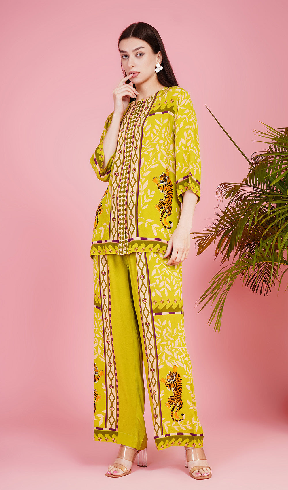 Gardenia Grace Lime Green Co-ord Set