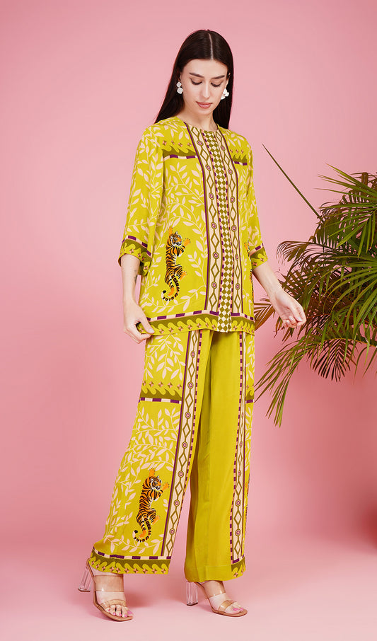 Gardenia Grace Lime Green Co-ord Set