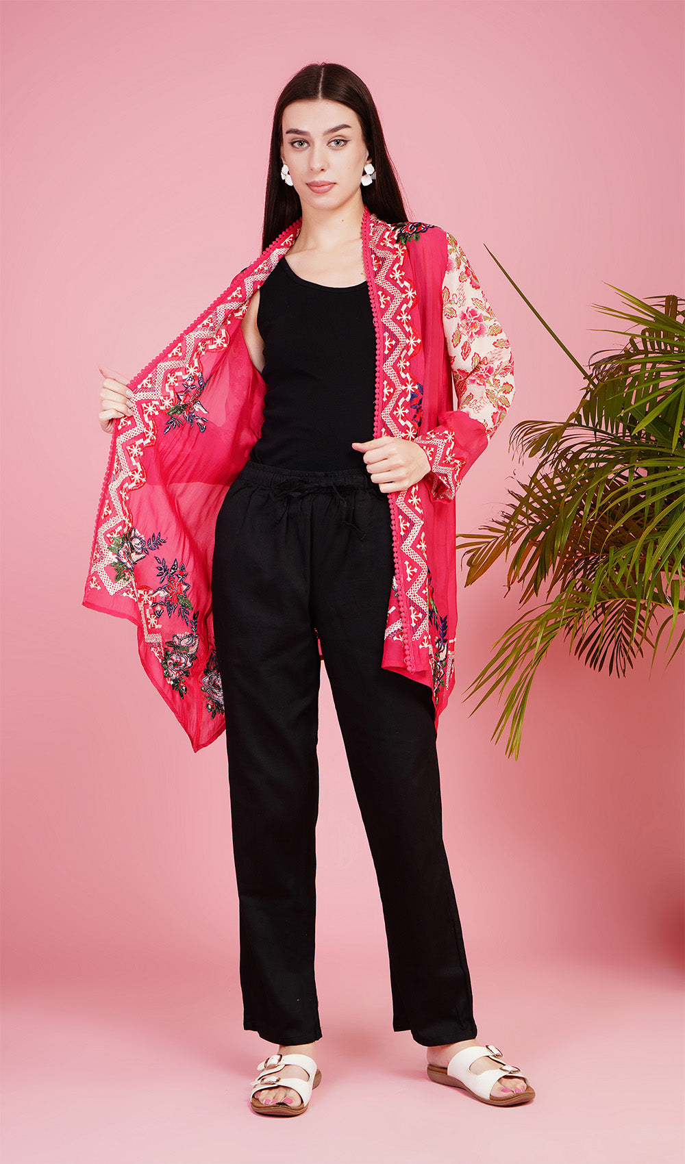 Tea Leaf Tranquility Red Shrug
