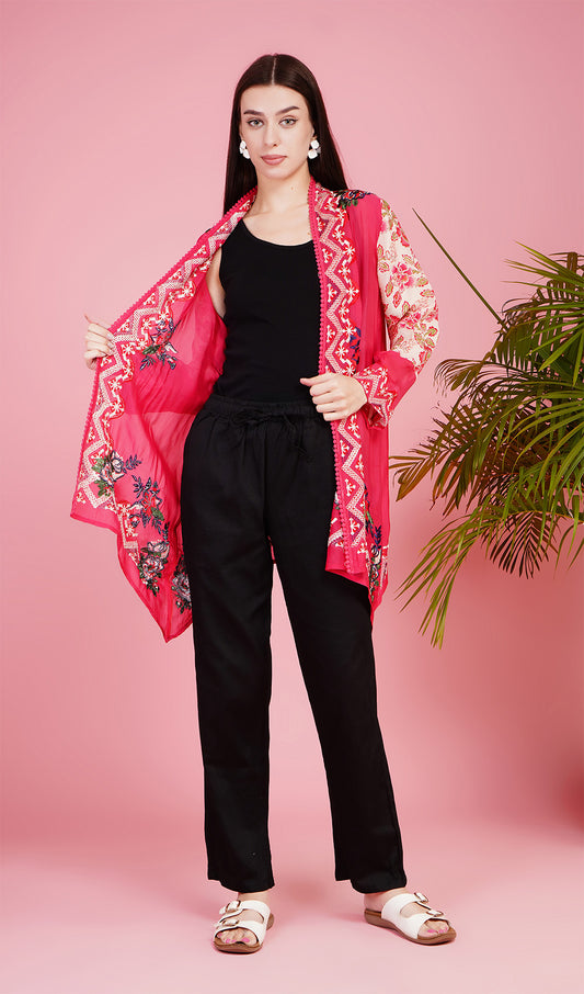 Tea Leaf Tranquility Red Shrug