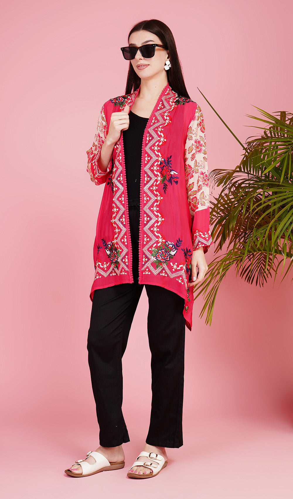 Tea Leaf Tranquility Red Shrug