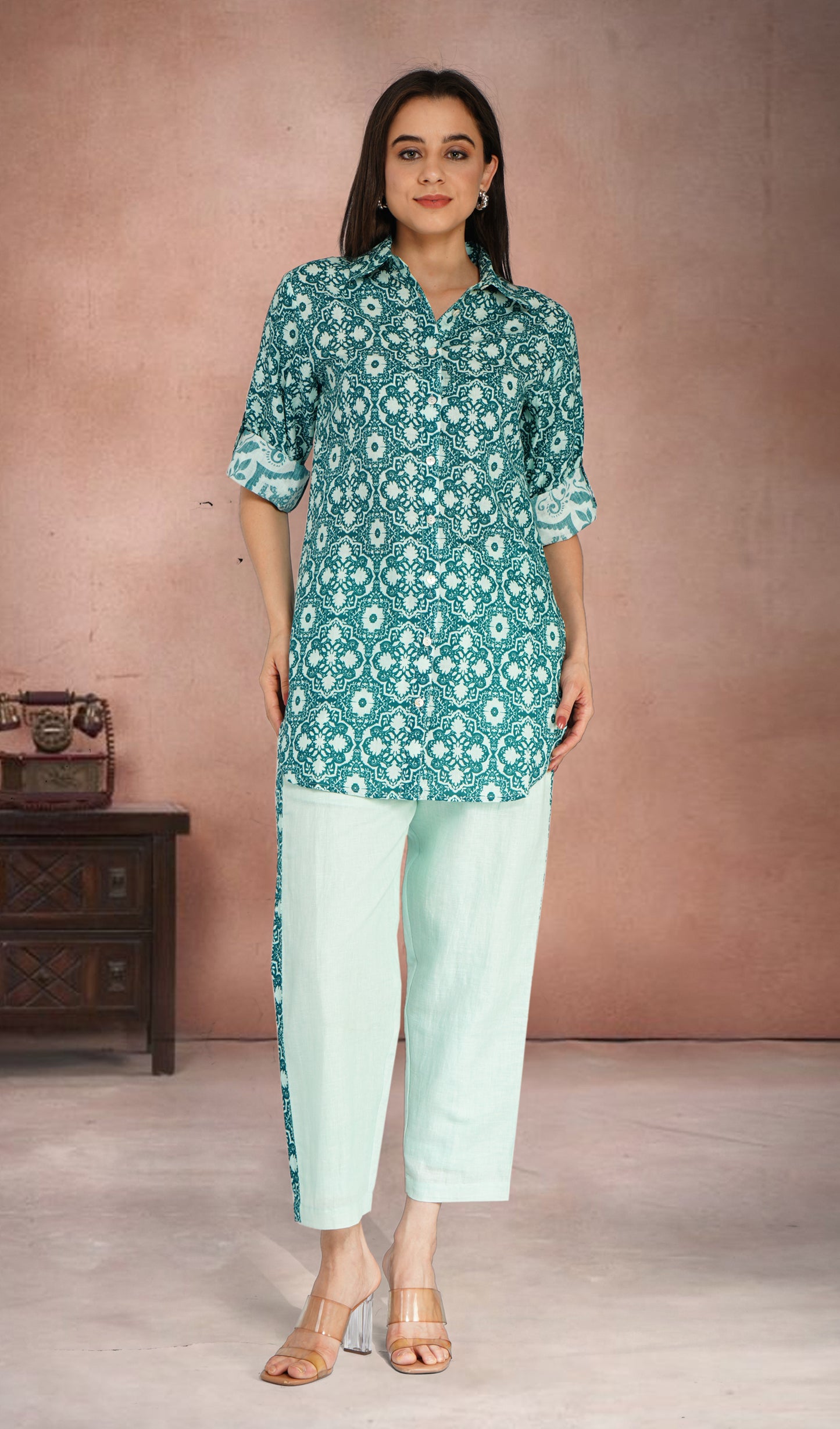 Dahlia Delight Mint Co-ord Set