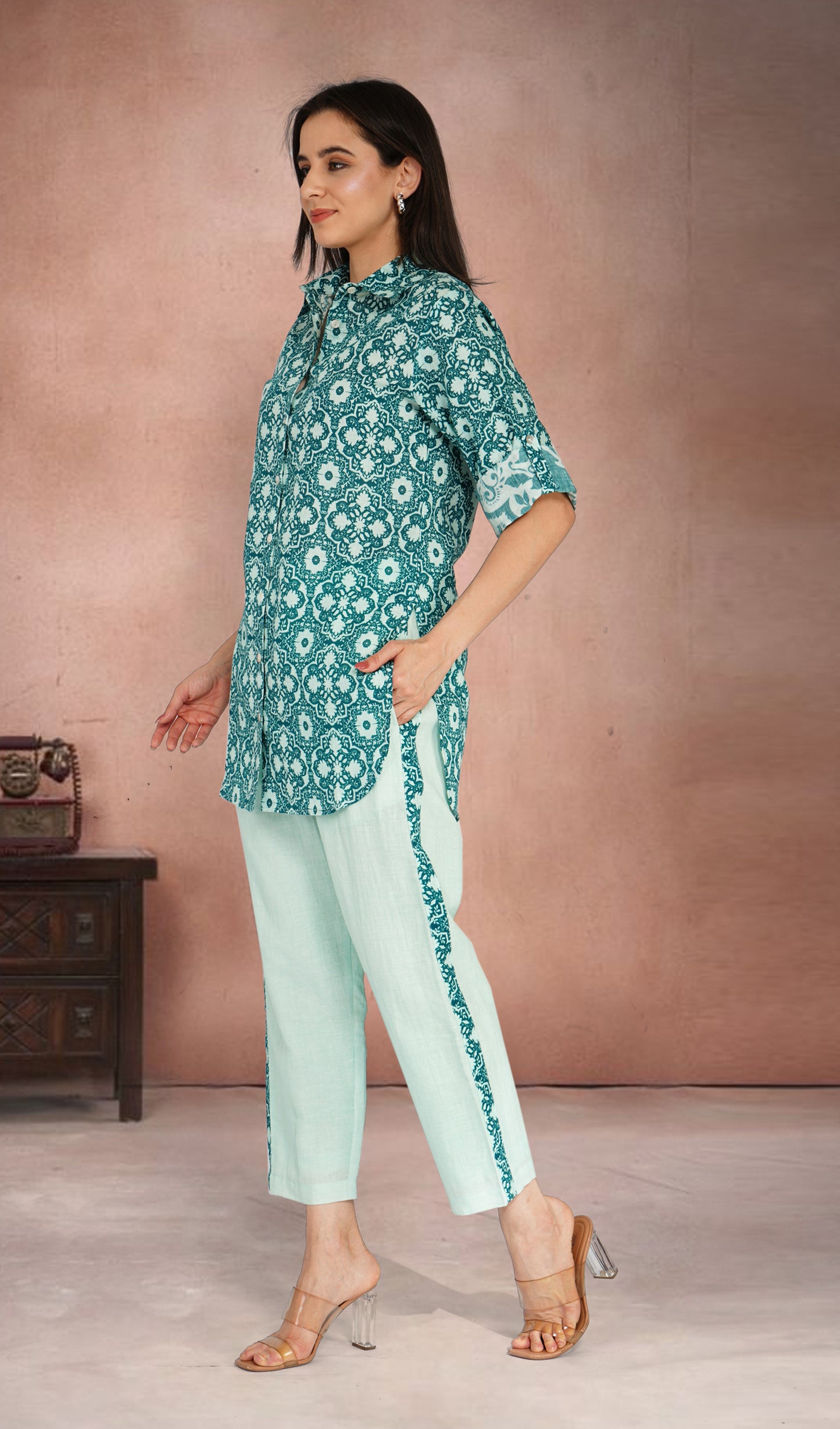 Dahlia Delight Mint Co-ord Set