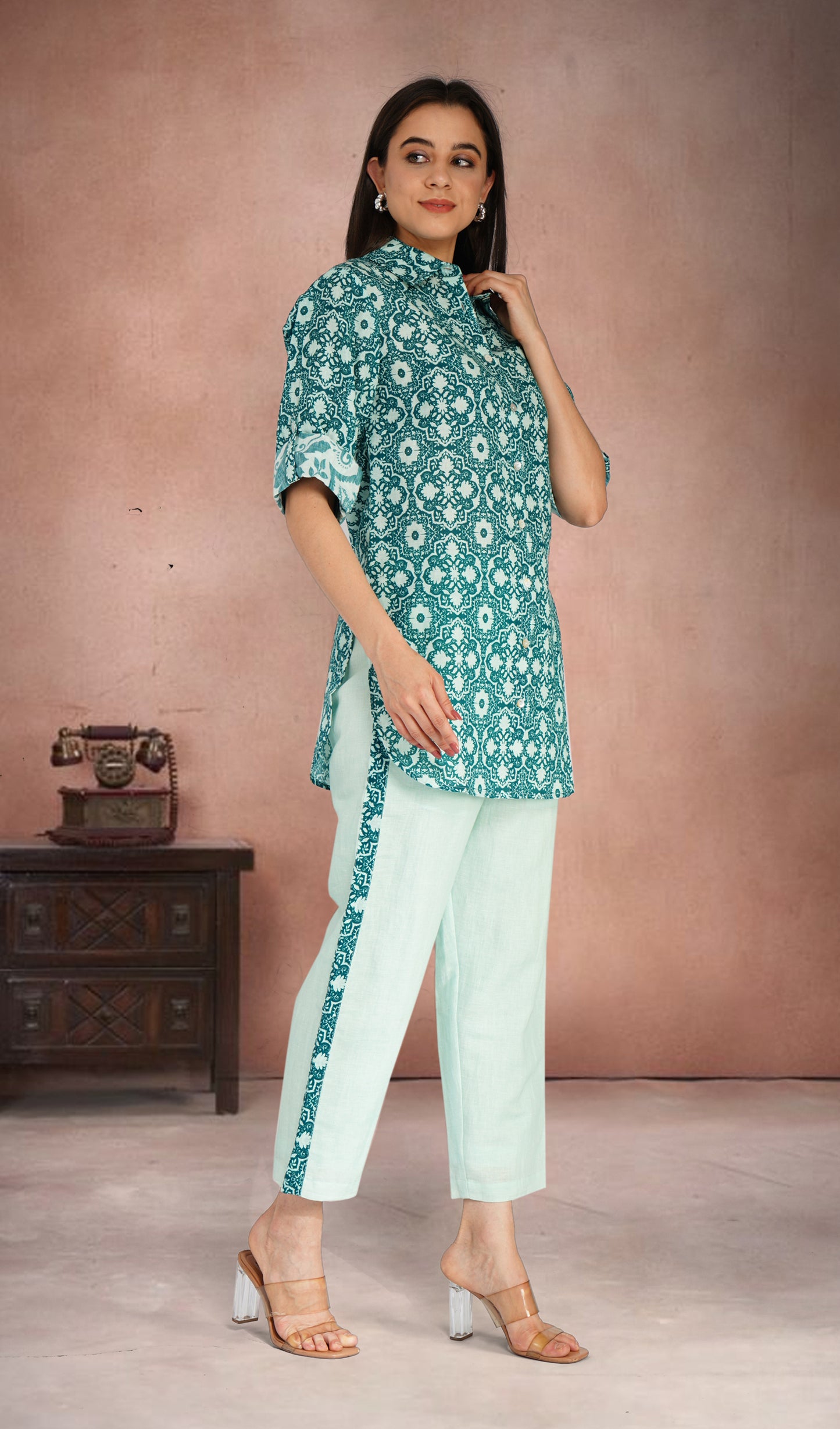 Dahlia Delight Mint Co-ord Set