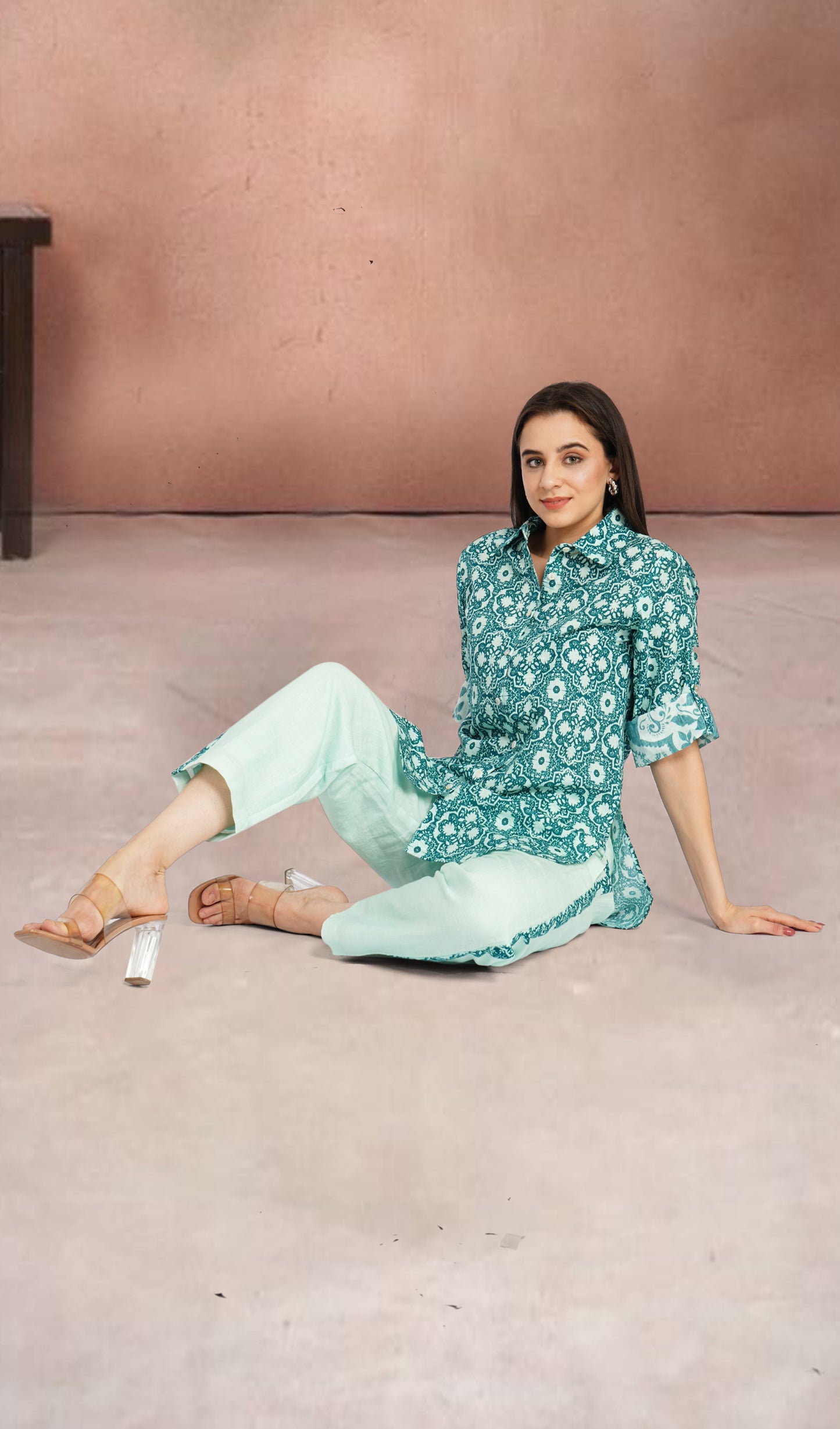 Dahlia Delight Mint Co-ord Set